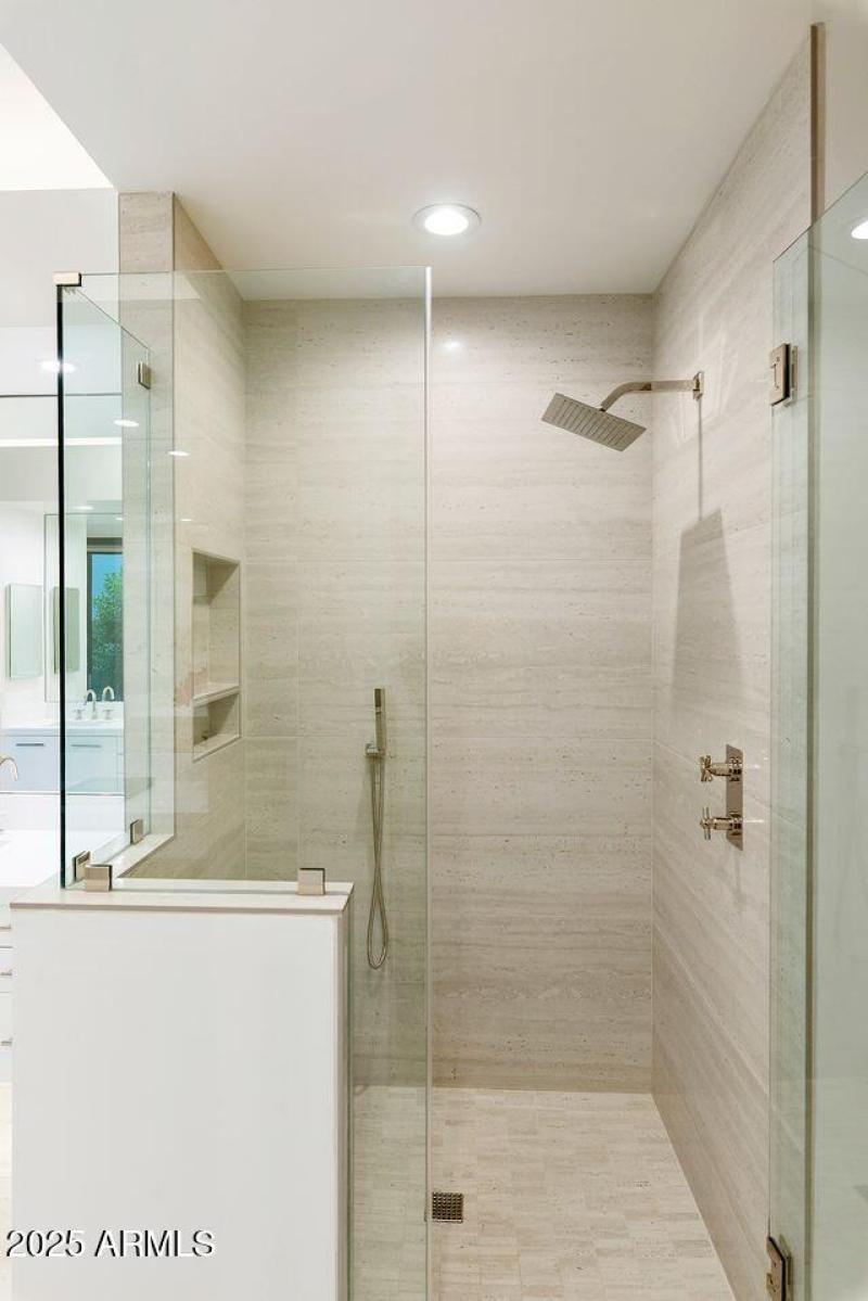 Glass-Enclosed Walk-In Shower
