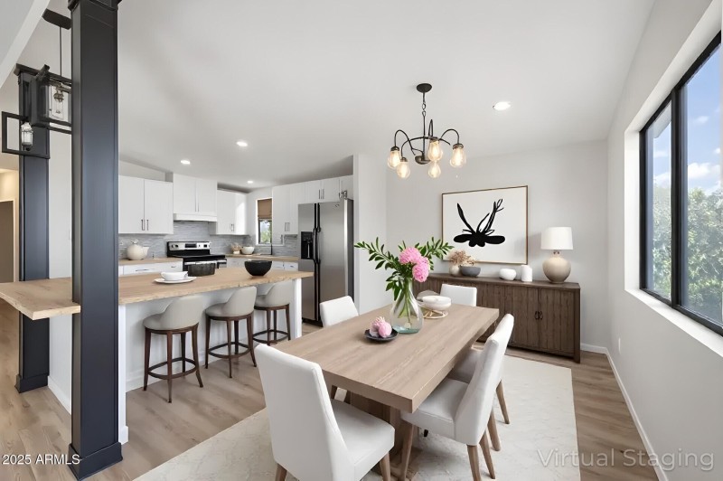 Virtually Staged Dining Room