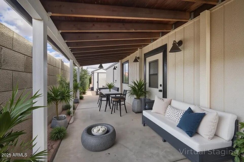 Virtually Staged Rear Patio