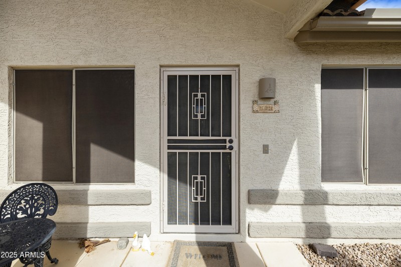 Front entry with security door