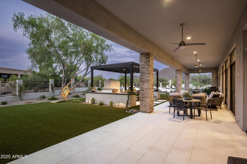 Large covered patio