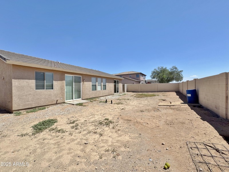 Large back yard