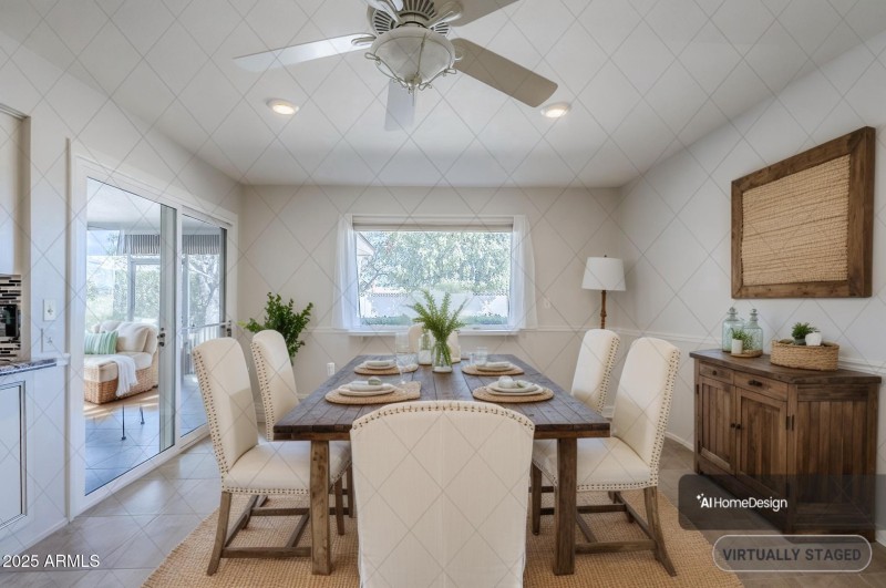 staged dining room