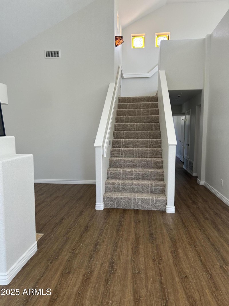 STAIRS UP TO LOFT/DEN