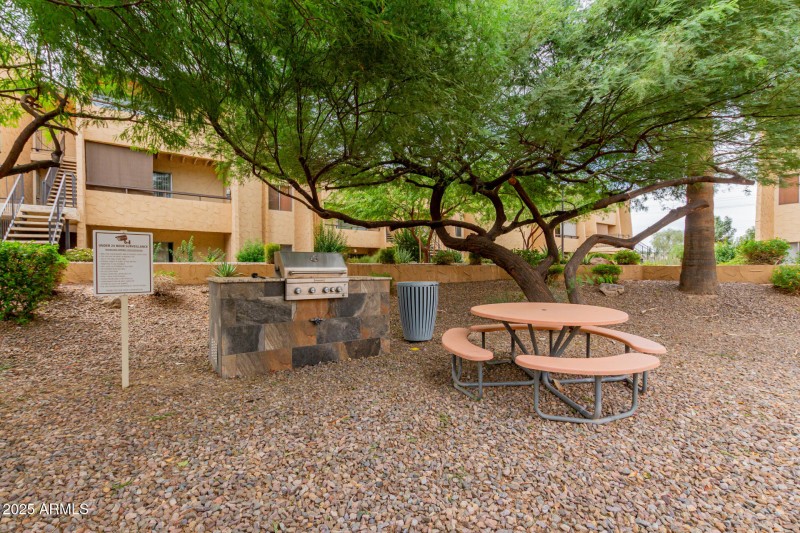 BBQ Area steps from unit