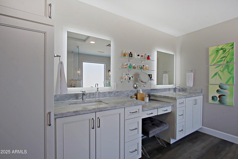 Primary double vanity