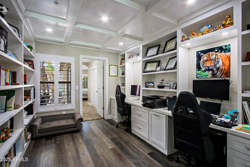 Office with built in desks