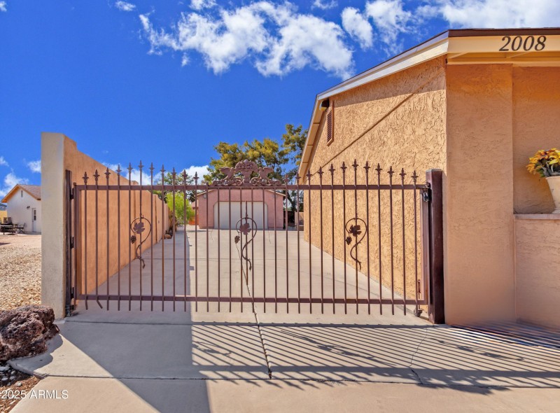 Gate to private yard