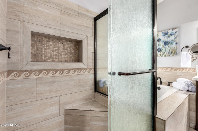Custom Tiled Shower & Bath