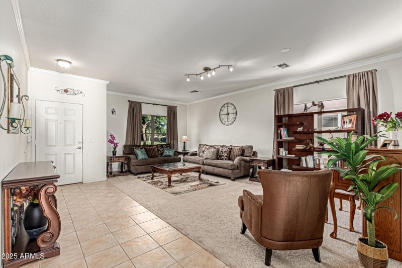 front entry into livingroom/dining room
