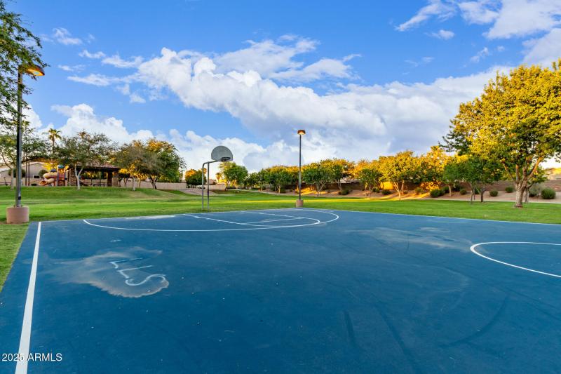 Basketball courts.