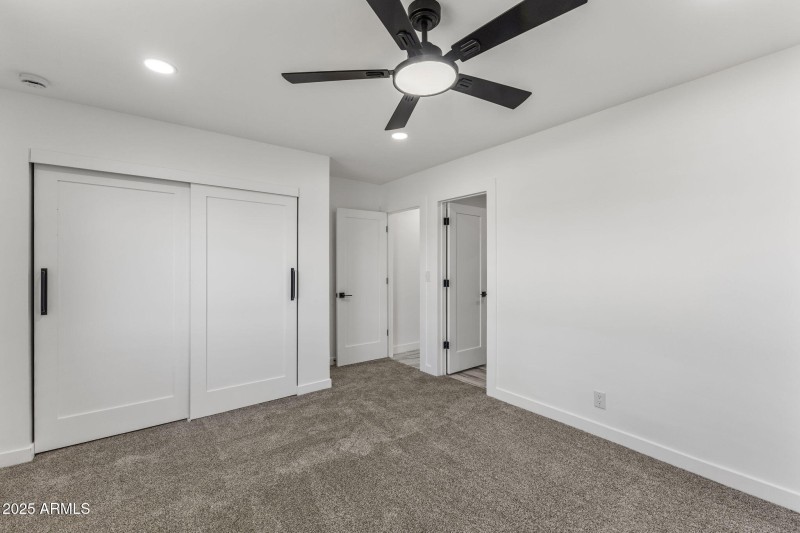 Bright Bedroom with Closet