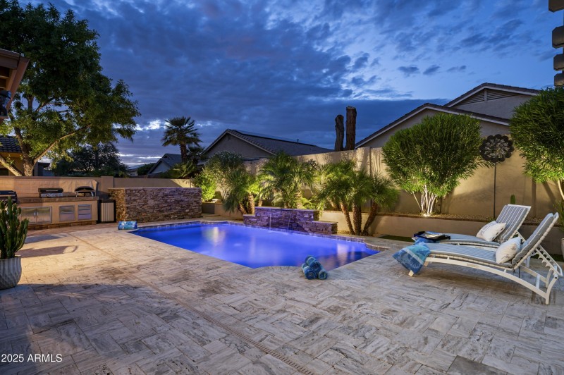 Sparkling Pool and Waterfall