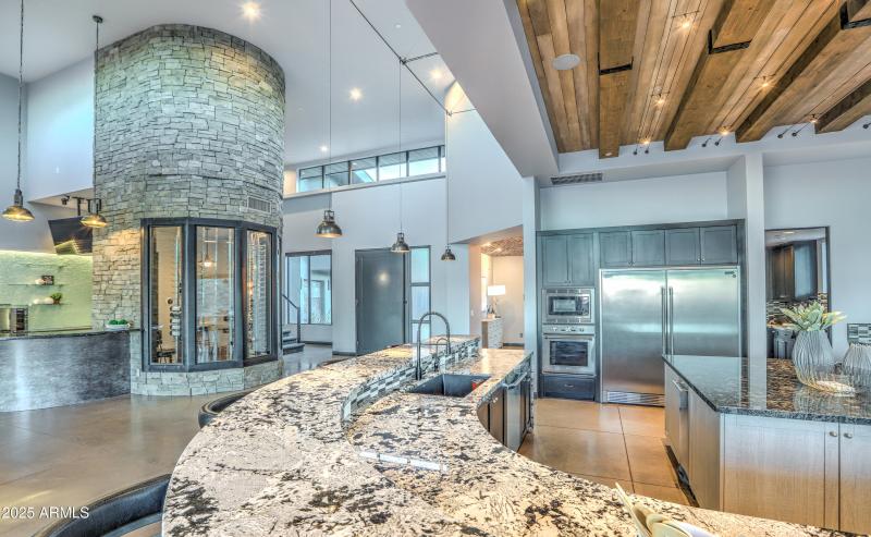 From Kitchen toward wine rm / entry