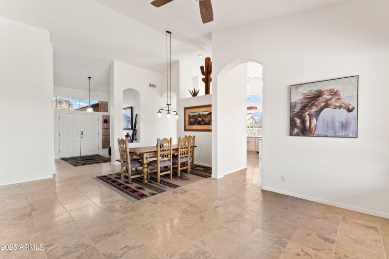 DINING AREA IN LIVING ROOM