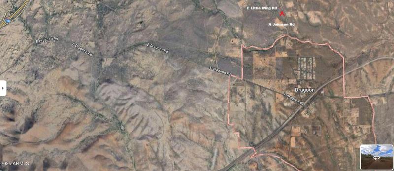 Ariel view of area