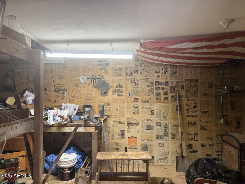 Workshop in back garage