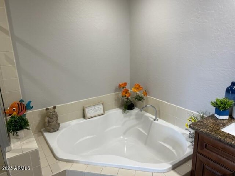 Large soaking tub