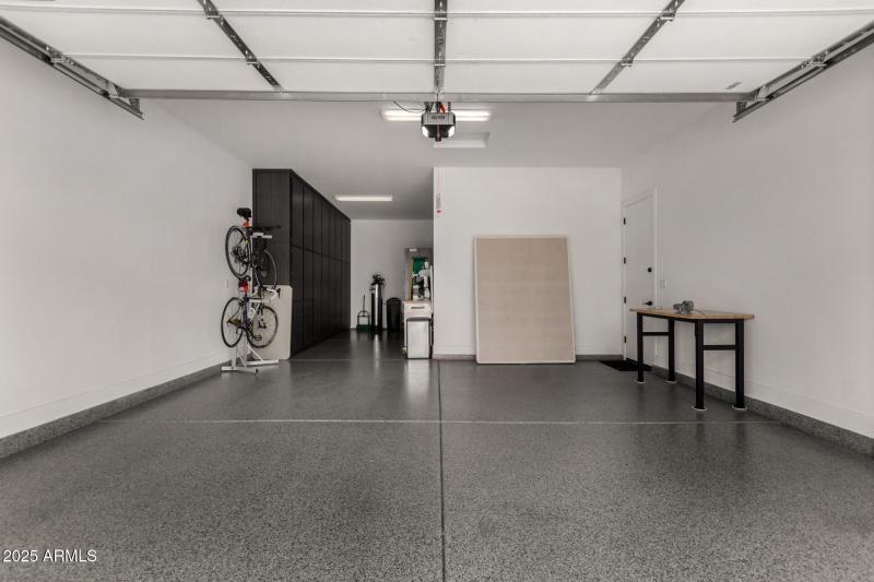 Epoxy 3-Car Tandem Garage