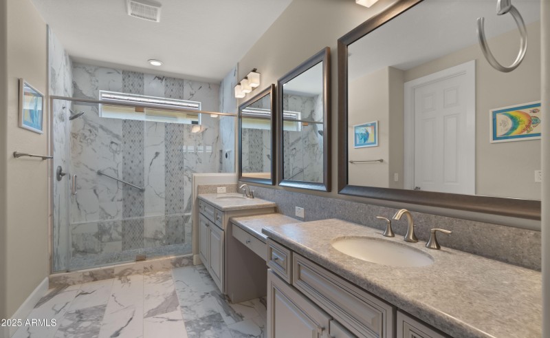 Primary Bathroom with Walk-In Closet