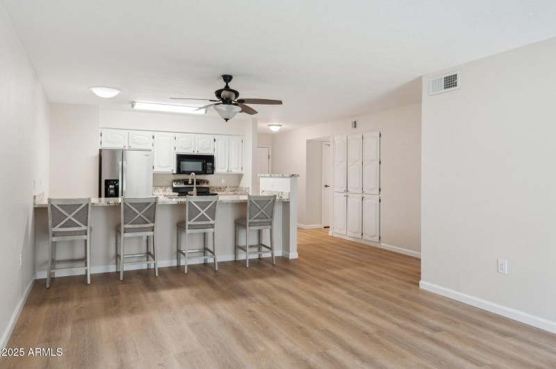 Vinyl plank flooring throughout