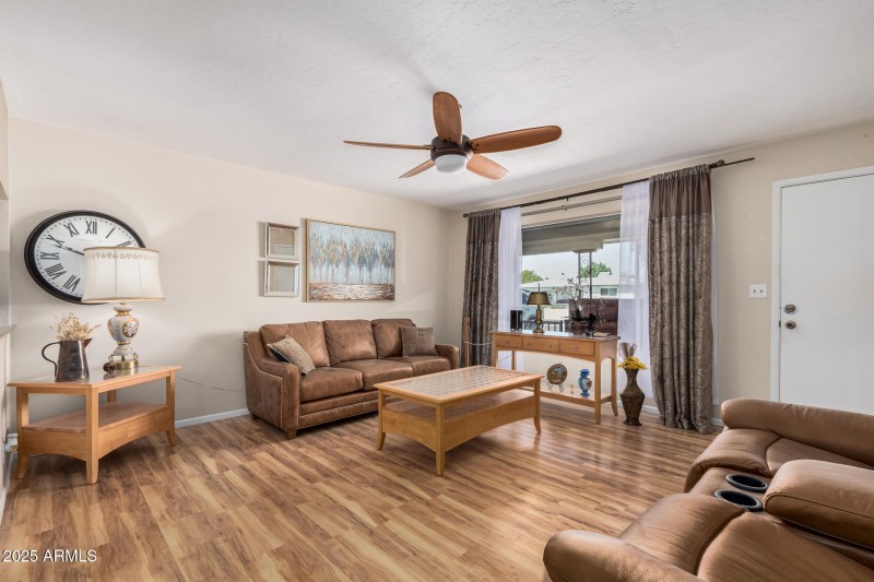 Ceiling fans throughout