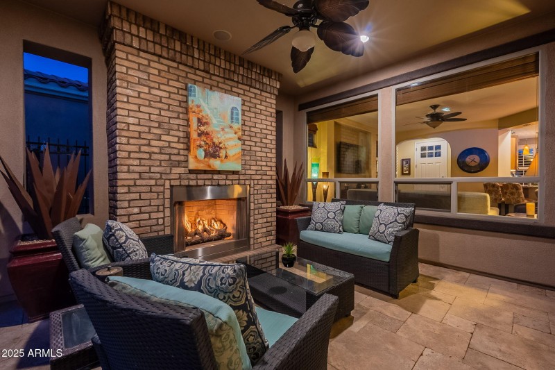 Covered Patio w/Fireplace