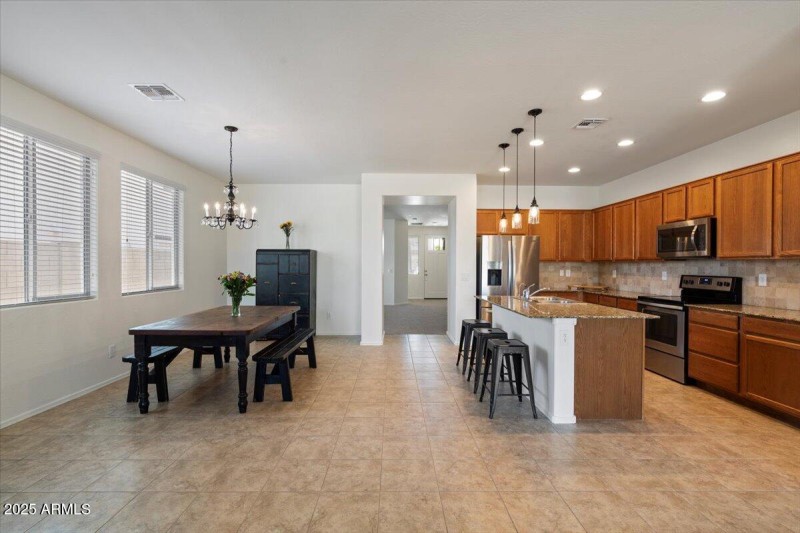 Look into kitchen