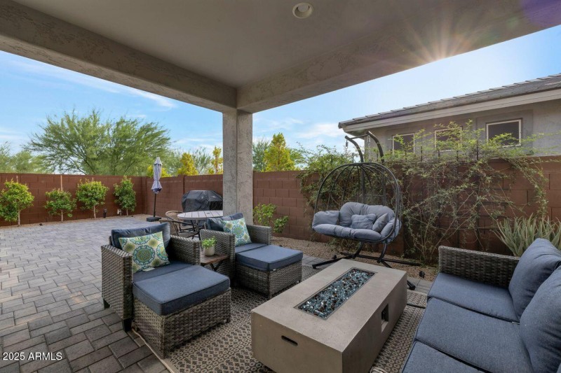 Covered back patio