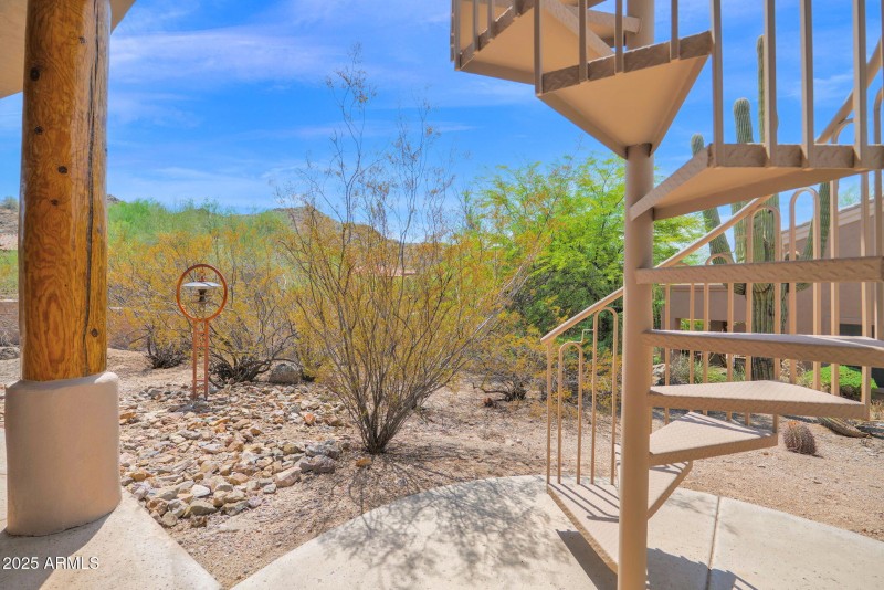 stairs to view deck