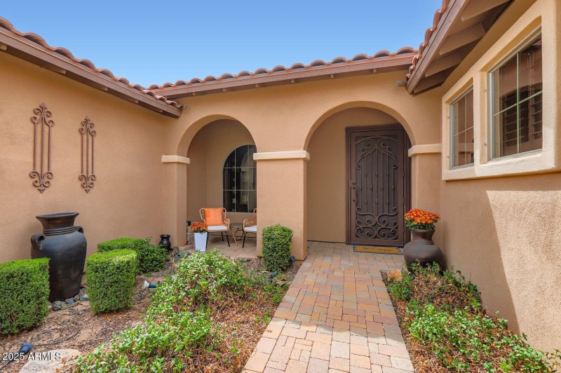 Inviting Courtyard Entry