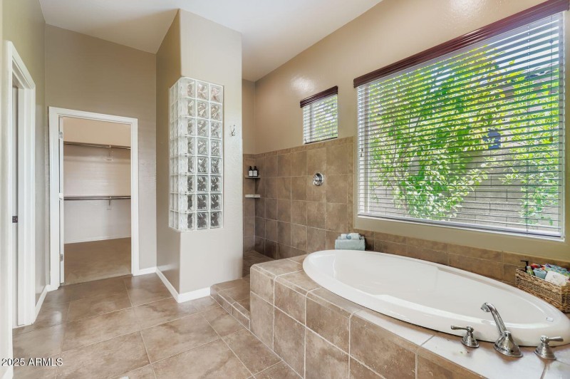 Walk in shower + soaking tub