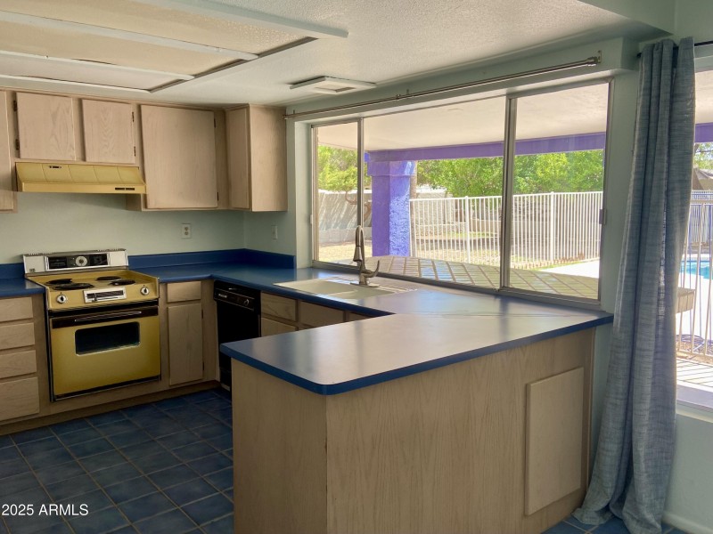 Kitchen views w/ outside counter