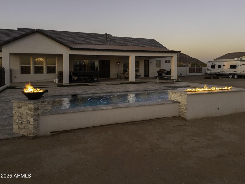 UAS Twilight Pool Flames