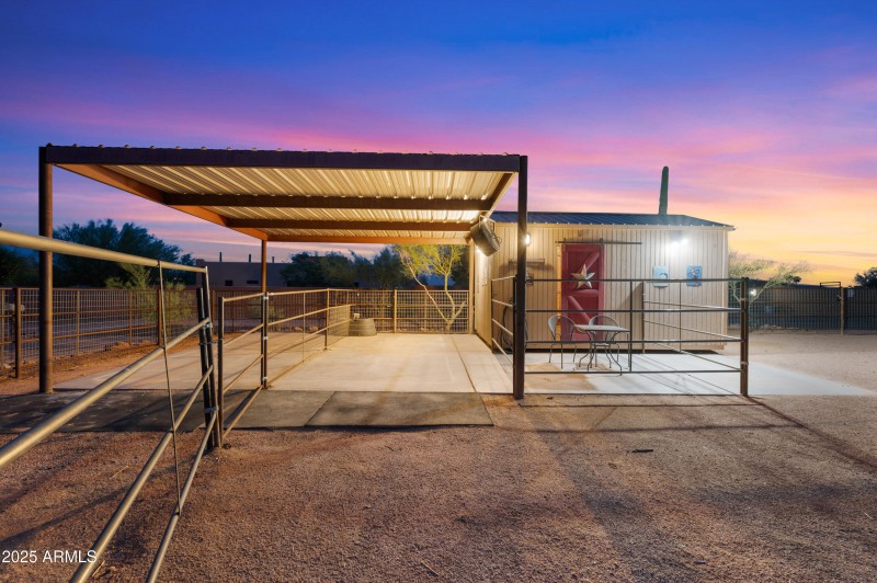 stalls and barn