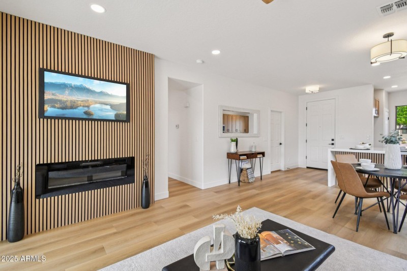 Custom fireplace wall