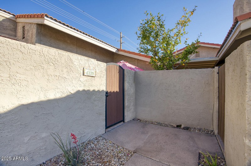 Gated Patio Entrance