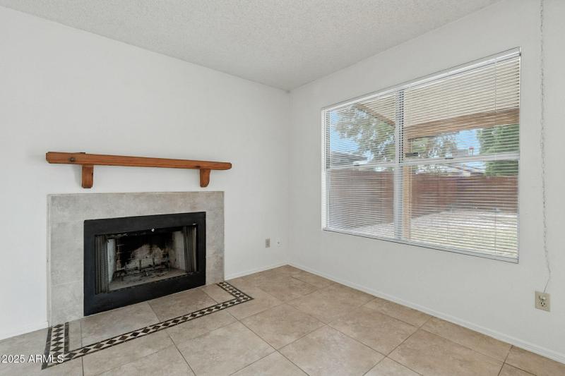 Living room with fire place