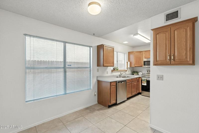Dining area and kitchen