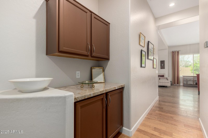 Hallway with Buffet