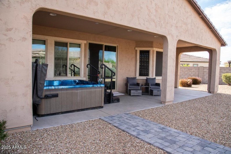 Back Patio with Hot Tub