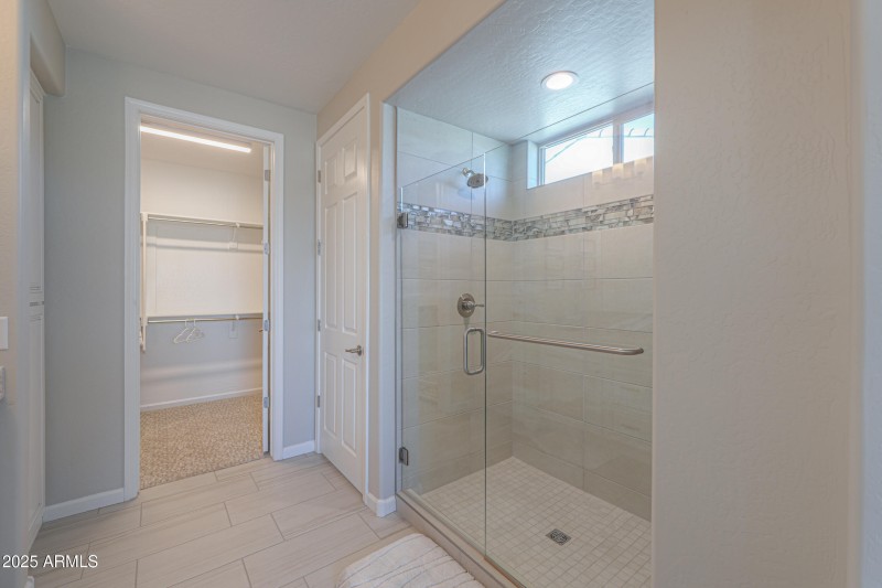 Master tiled shower