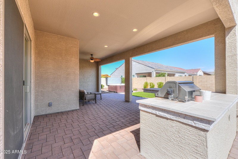 Extended paver patio