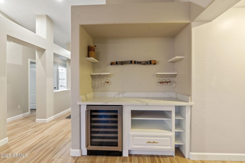 Dry Bar w/ Beverage Fridge