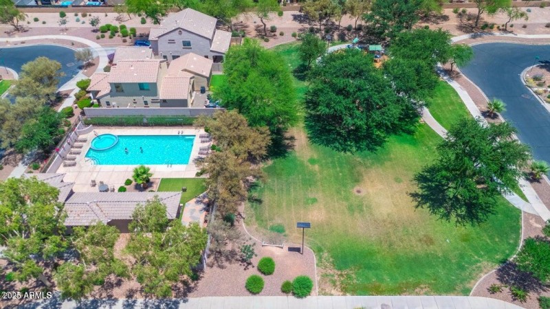 Pool in subdivision