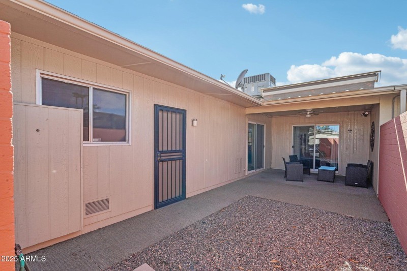 Lanai and backyard