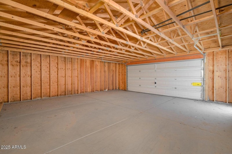 Interior of garage