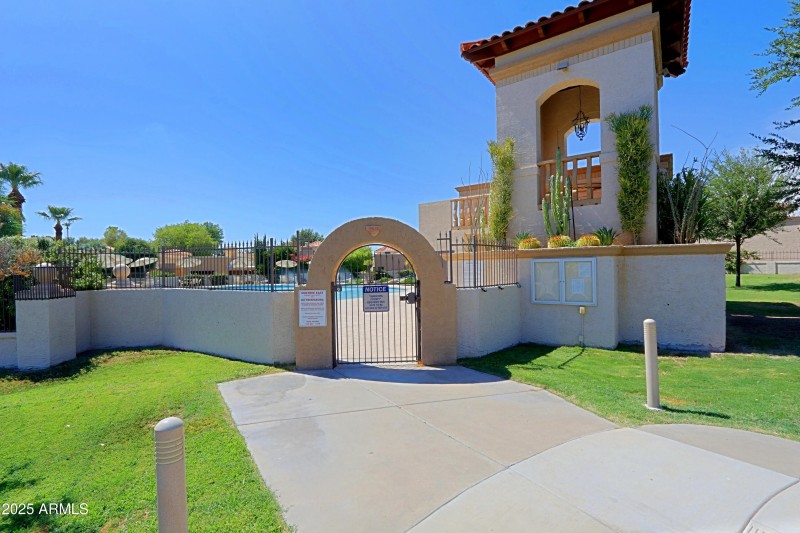 Community Pool Entrance