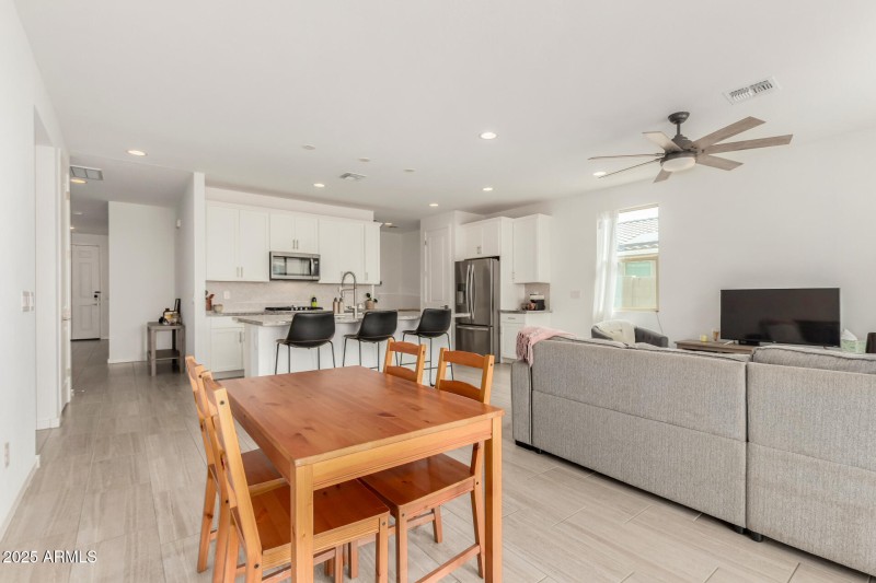 Dining space in the family room