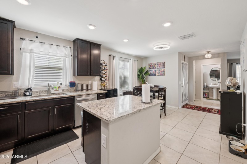 Kitchen View Towards Entrance